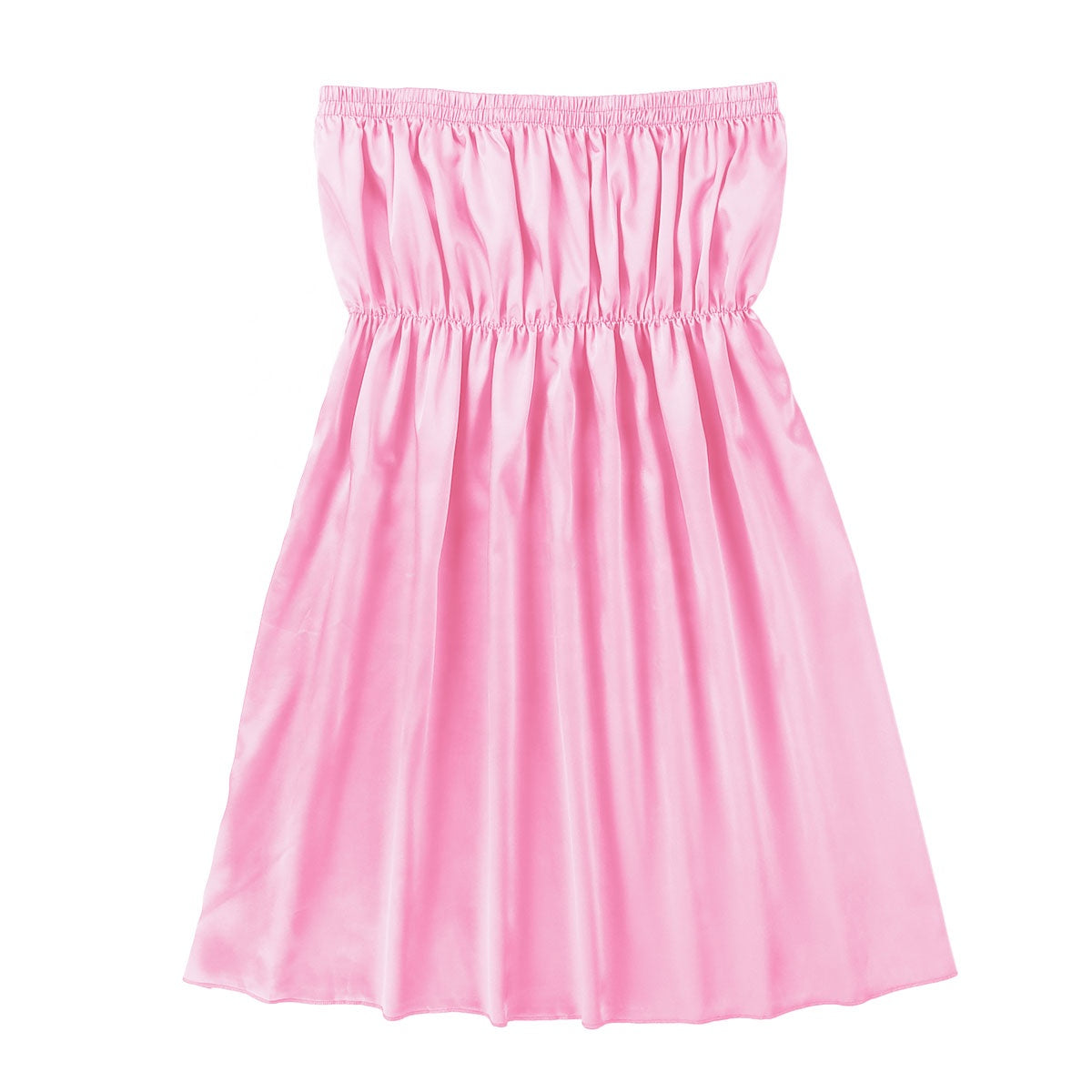 Shiny Satin Strapless Nightdress - Sissy Lux