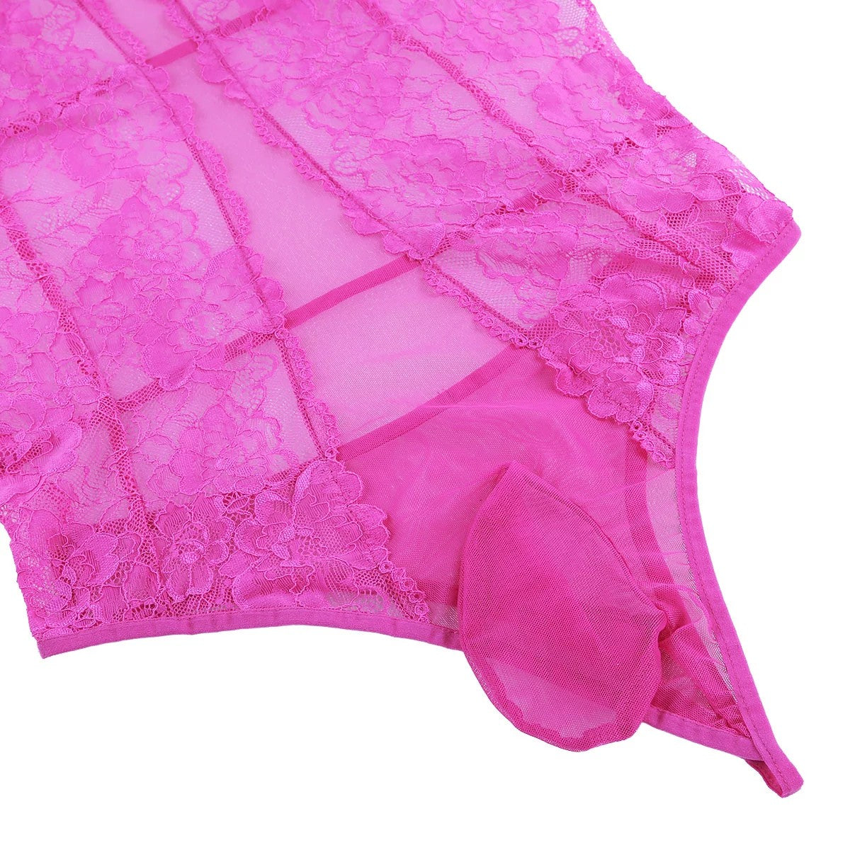 Sheer Lace Bodysuit - Sissy Lux