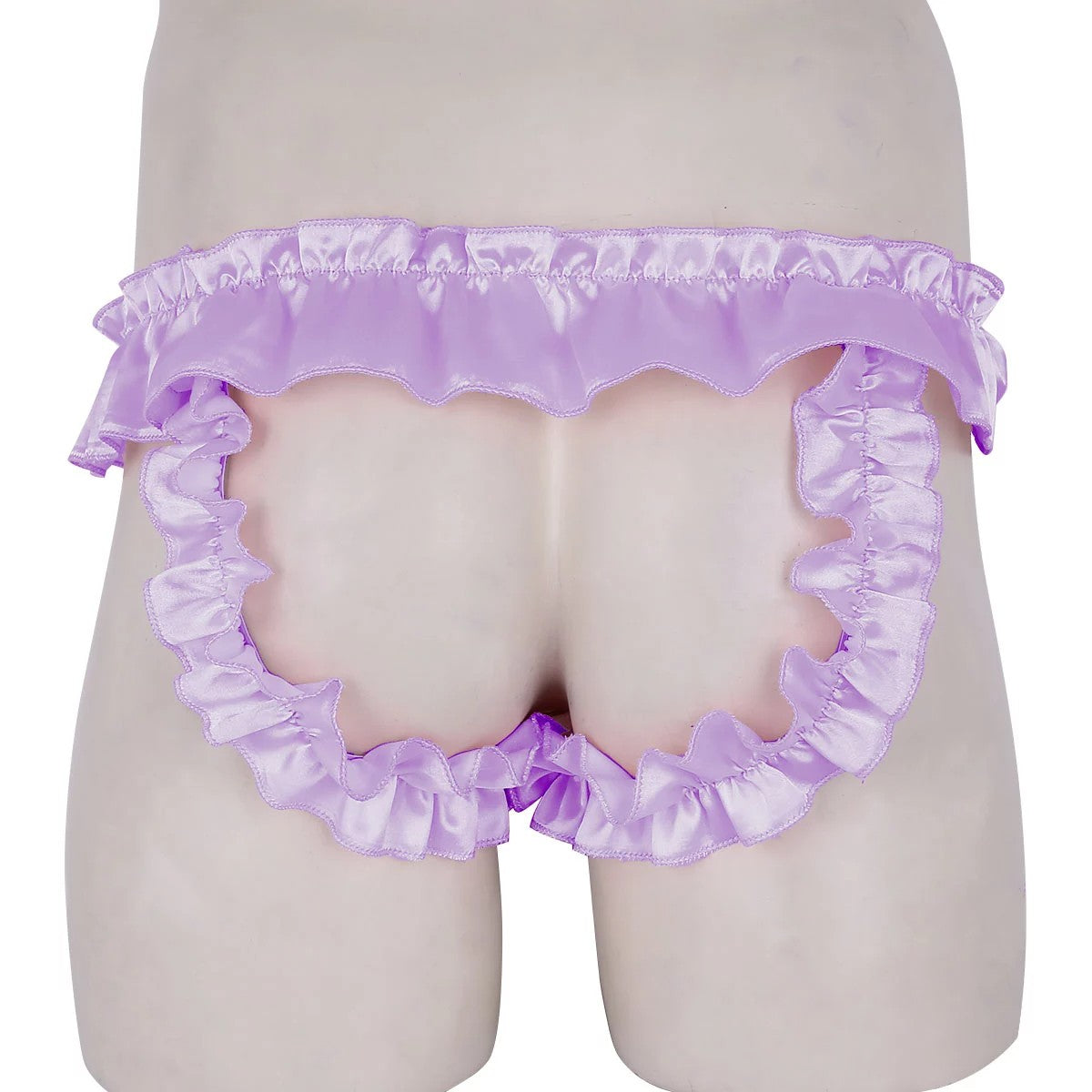 Satin & Bow Open-Crotch Panties - Sissy Lux