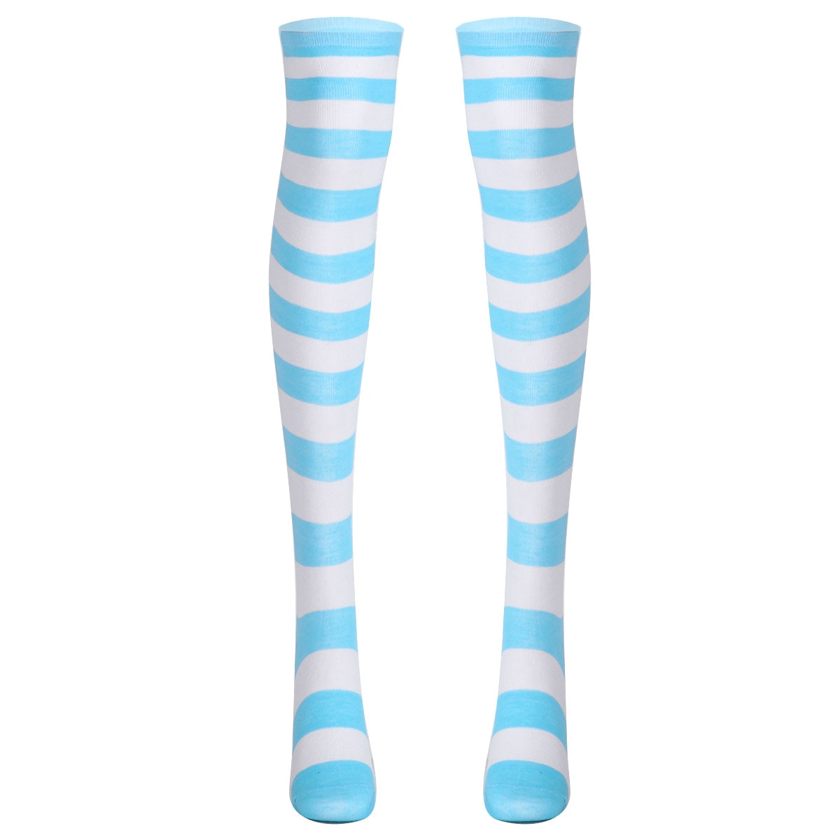 Striped Schoolgirl Thigh High Stockings - Sissy Lux