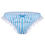 Load image into Gallery viewer, Satin Striped Ruffled Panties - Sissy Lux
