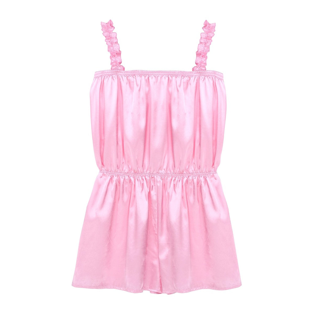 Girly Satin Sissy Pajamas - Sissy Lux