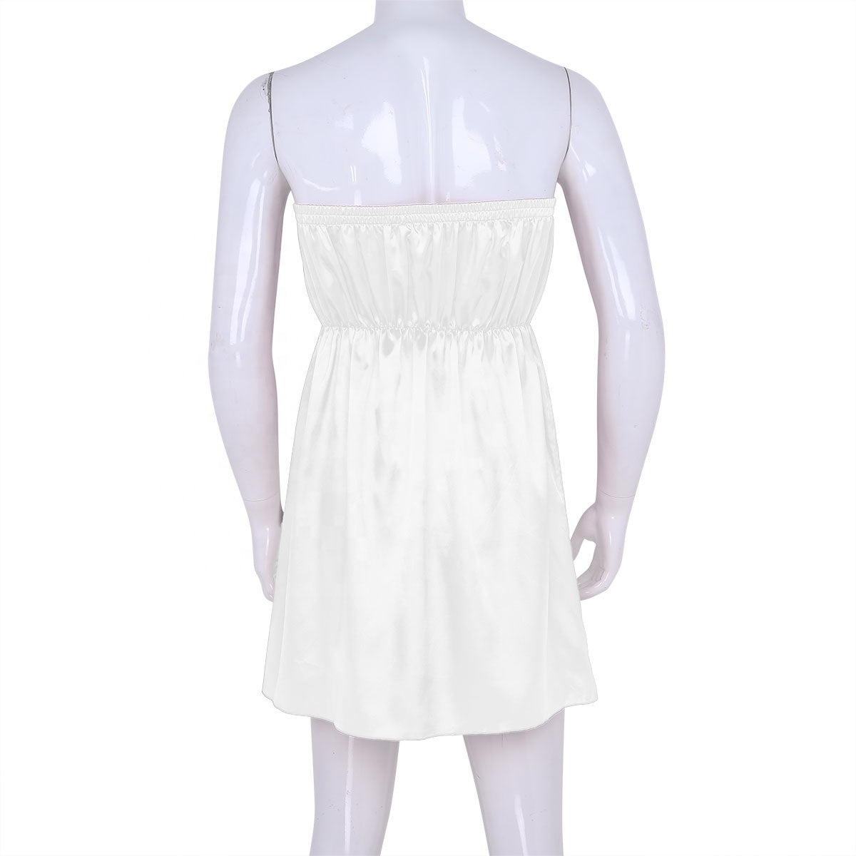 Shiny Satin Strapless Nightdress - Sissy Lux