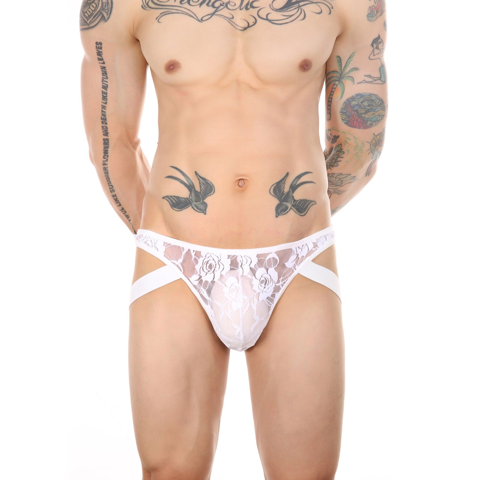 Lace Jockstrap With Leg Straps