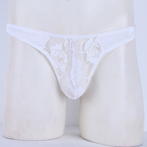 Floral Lace Pouch G-String - Sissy Lux