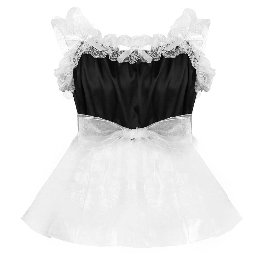 Frilly Satin & Tulle Sissy Dress - Sissy Lux