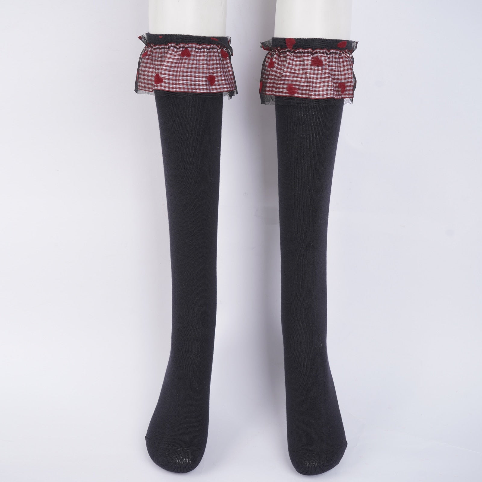 Sweet Sissy Heart Print Stockings - Sissy Lux