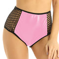 Faux Leather & Fisnhet Slutty Sissy Panties
