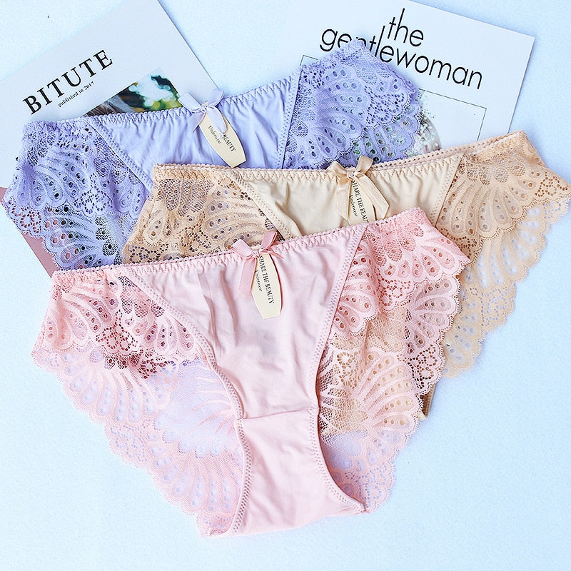 Sweet Sissy Lace Panties (3 Pcs Set) - Sissy Lux