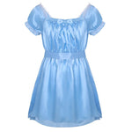 Load image into Gallery viewer, Short Sleeve Satin Sissy Dress - Sissy Lux
