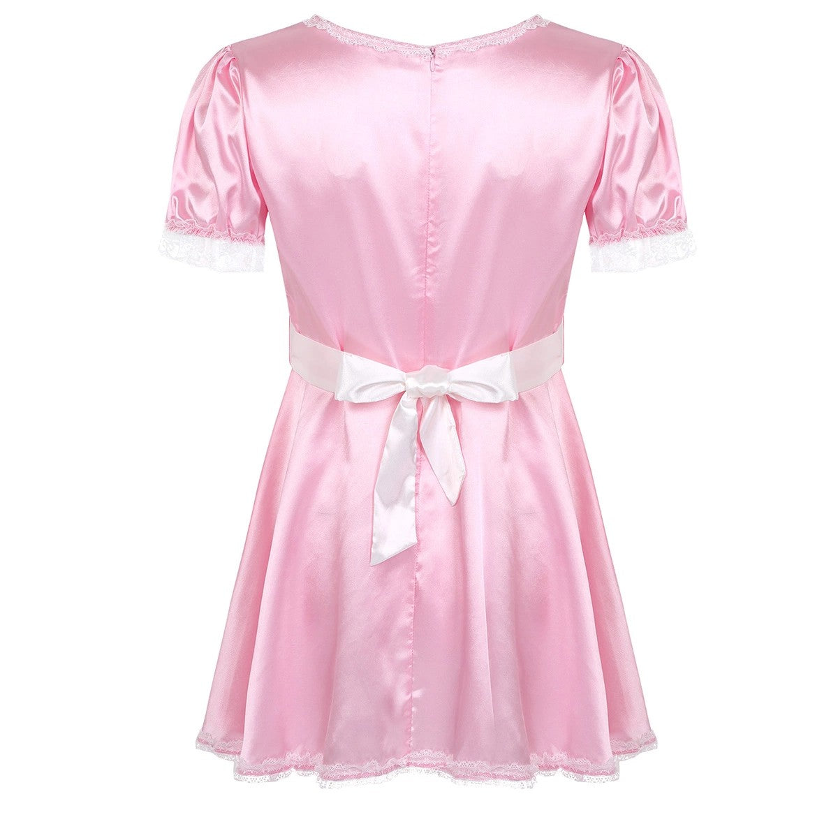 Sissy Maid Satin Dress with Apron - Sissy Lux