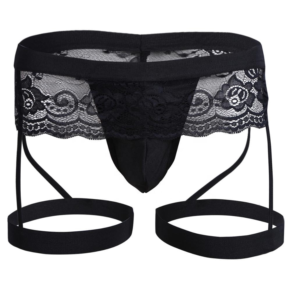 Sissy Lace G-String with Garters - Sissy Lux