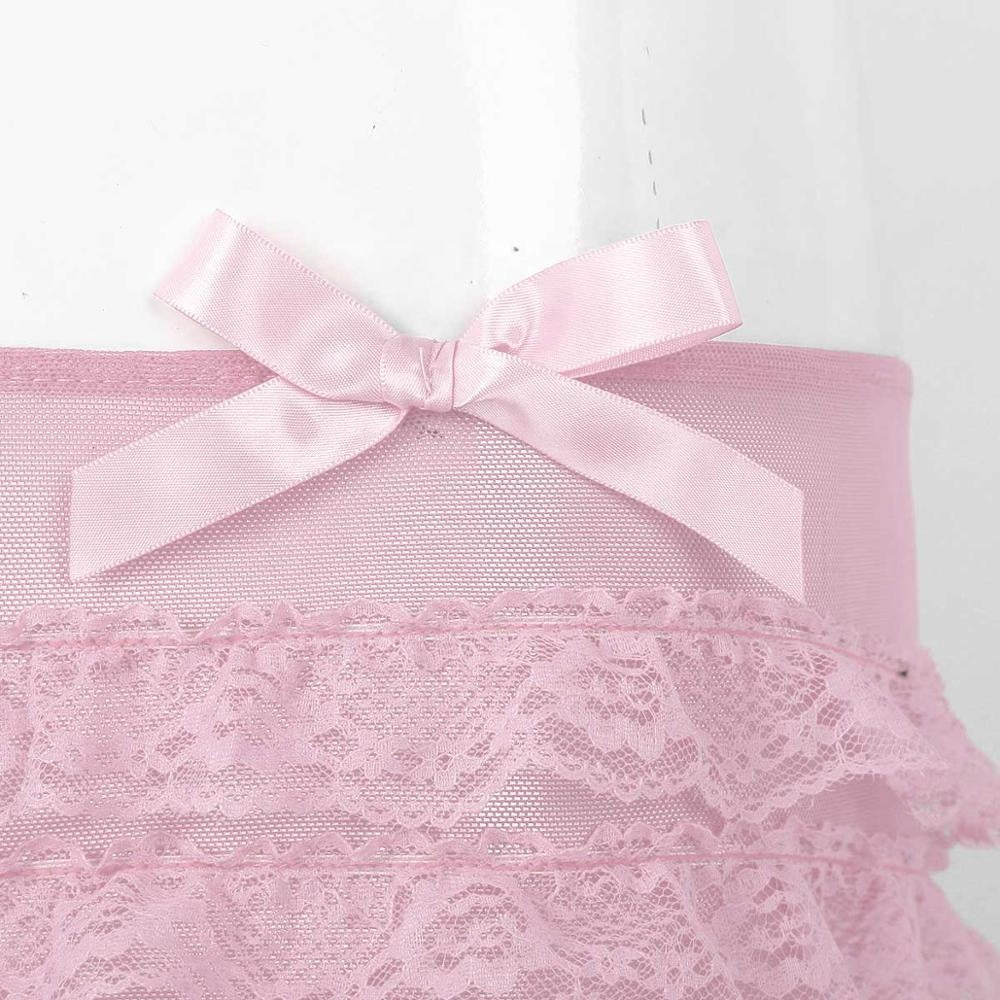 Open Crotch Frilly Ruffled Boxers - Sissy Lux