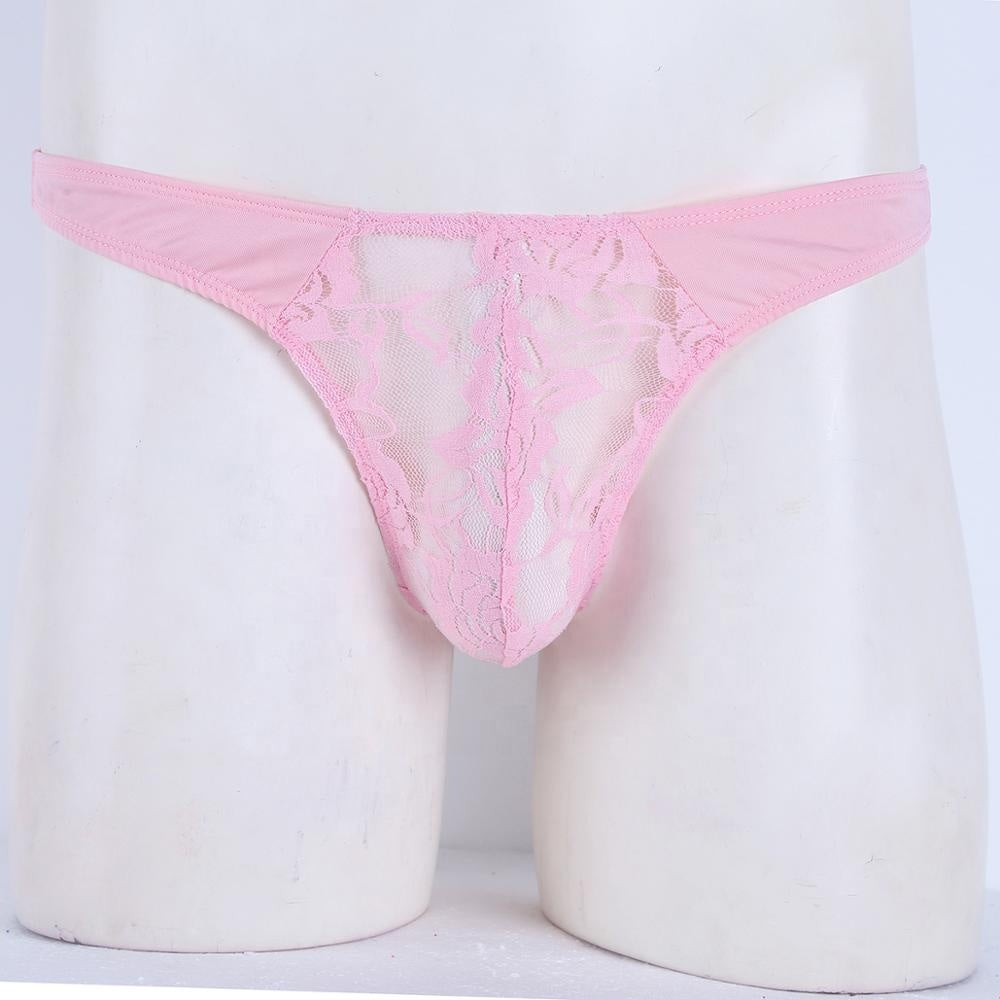 Floral Lace Pouch G-String - Sissy Lux