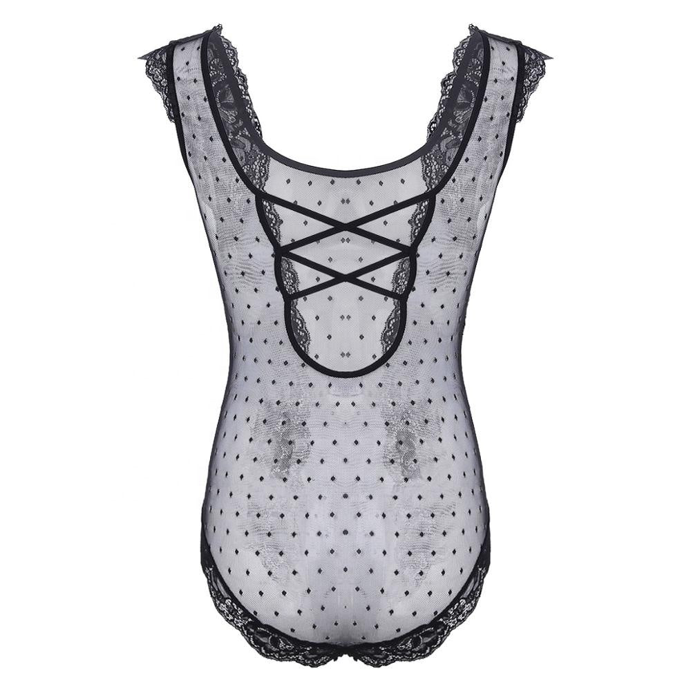 Floral Lace Pouch Bodysuit - Sissy Lux