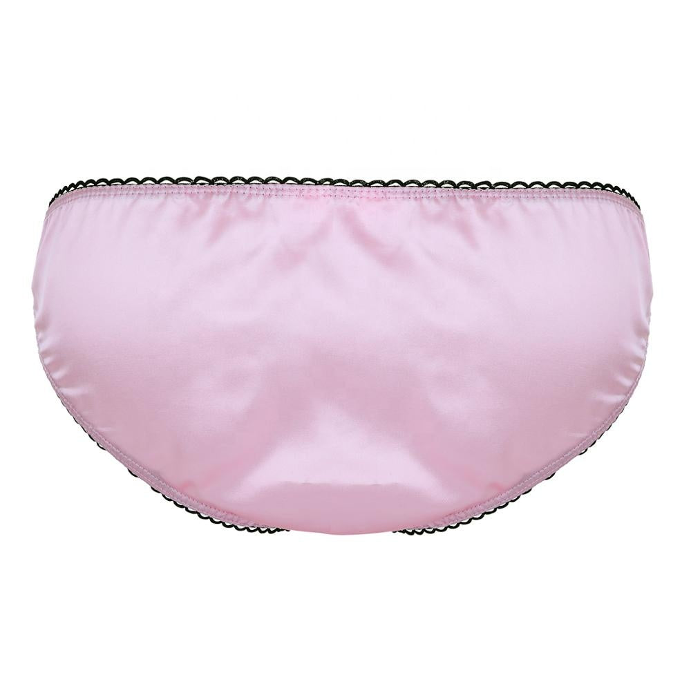 Open Front Satin Bikini - Sissy Lux