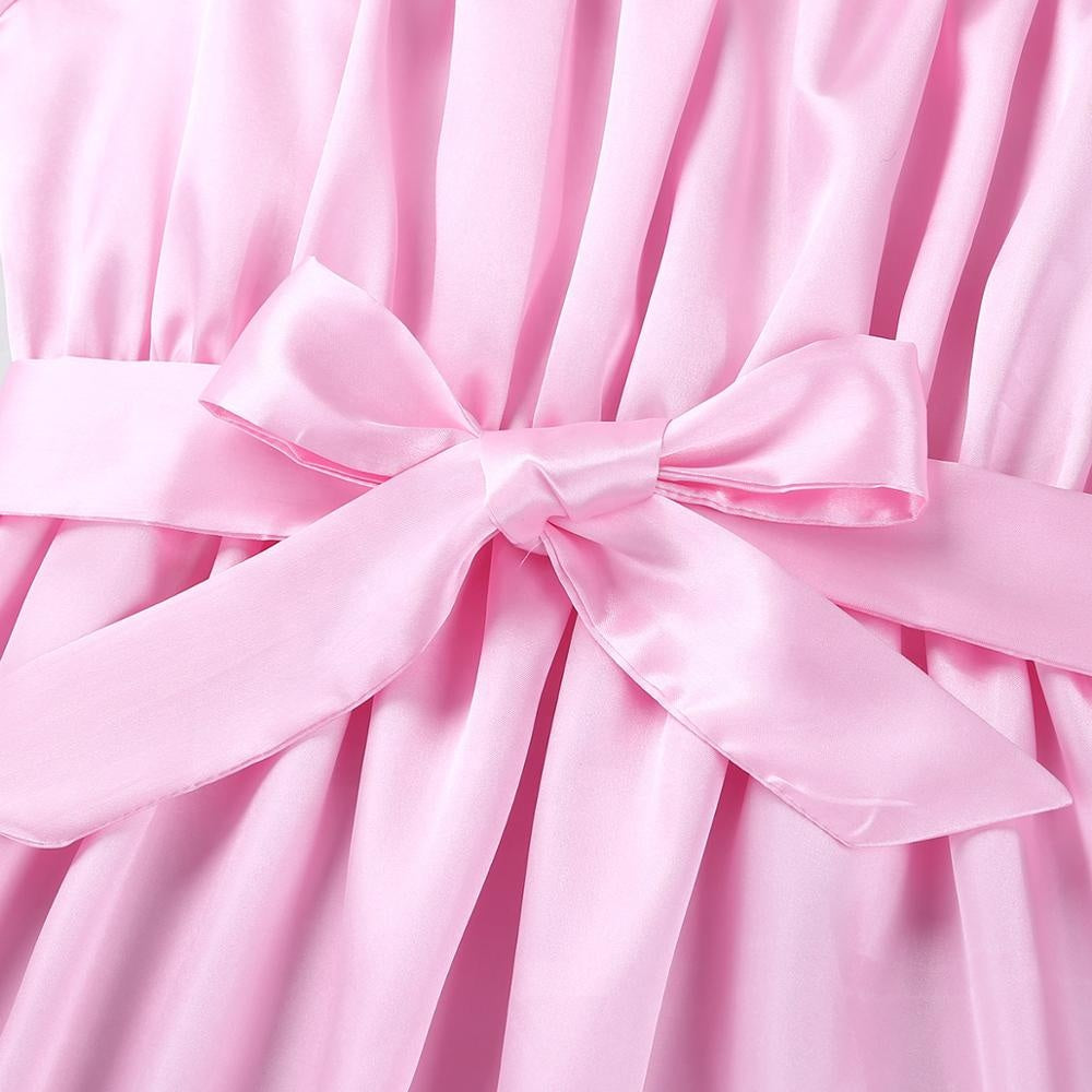 Short Sleeve Satin Sissy Dress - Sissy Lux