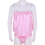 Load image into Gallery viewer, Sleeveless Satin Lingerie Set - Sissy Lux
