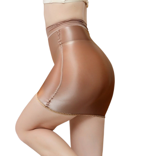 Slutty Shiny Sheer Mini Skirt - Sissy Lux