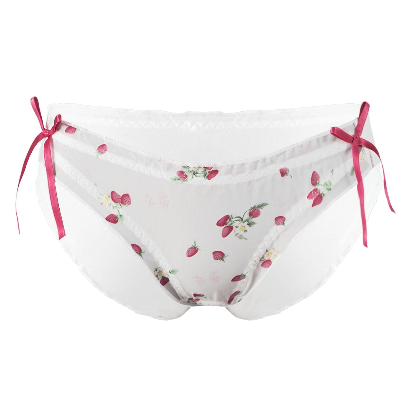 Sweet Strawberry Bowknot Panties - Sissy Lux