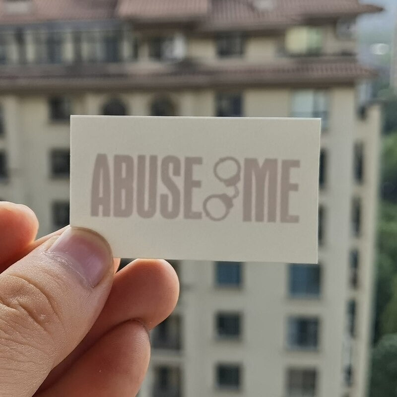"Abuse Me" Temporary Tattoo - Sissy Lux