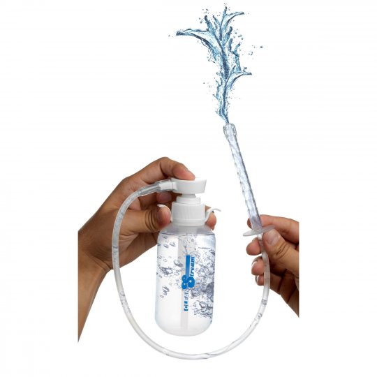 Sissy Pump Action Enema Bottle with Nozzle