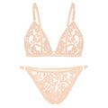 Transparent Lace Bra & Bikini Lingerie Set