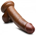 Load image into Gallery viewer, Brown 8 Inch Sissy Training Dildo With Balls

