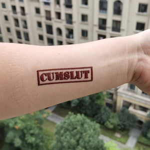 "Cumslut" Temporary Tattoo - Sissy Lux