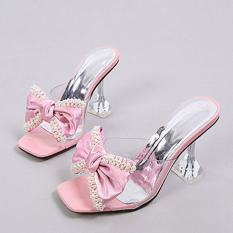 Cute Pink Sissy Bow Sandals