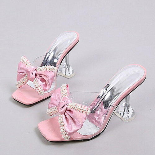 Cute Pink Sissy Bow Sandals
