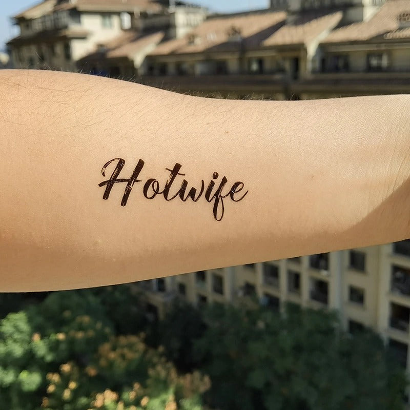"Hot Wife" Temporary Tattoo - Sissy Lux