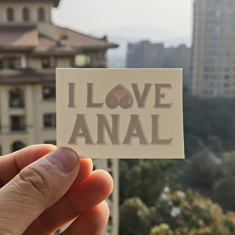 "I Love Anal" Temporary Tattoo - Sissy Lux