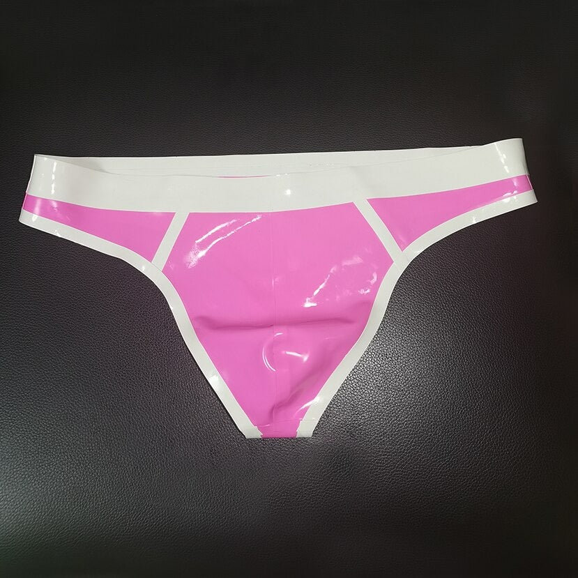 Sissy Pink Latex Thong - Sissy Lux