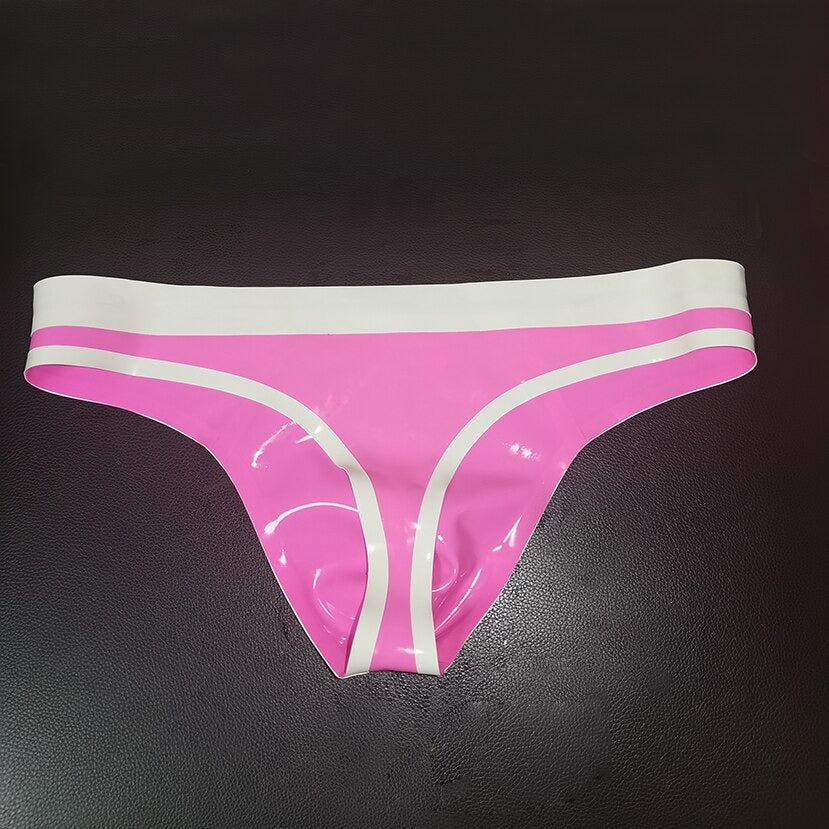 Sissy Pink Latex Thong - Sissy Lux