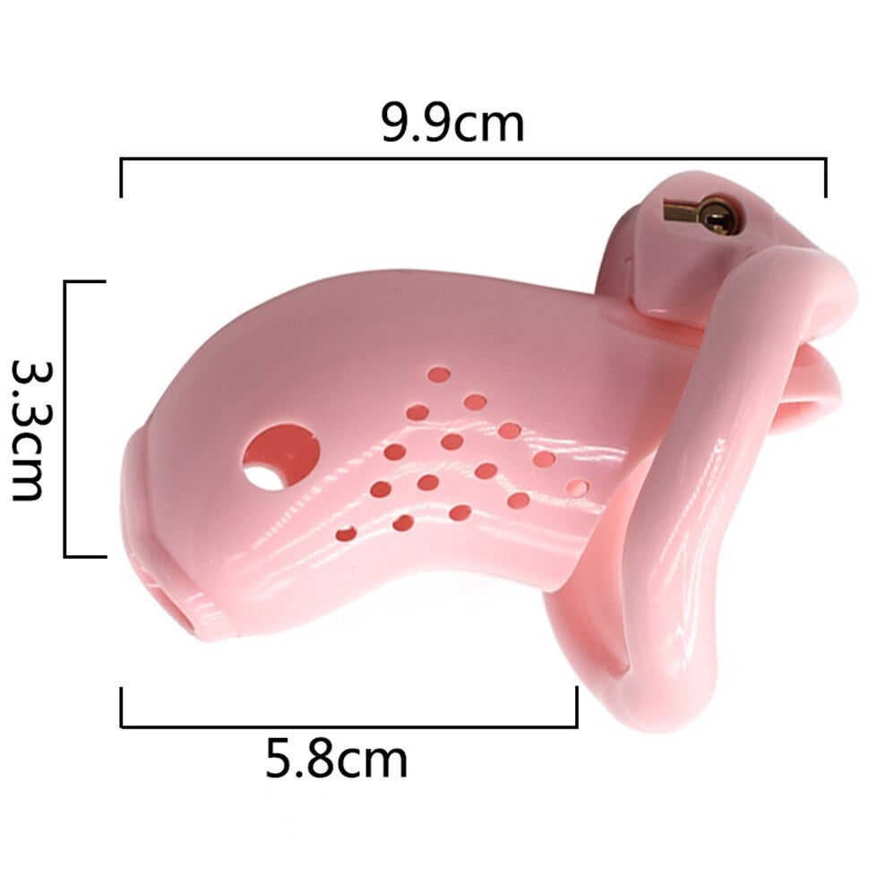 Porous Sissy Cock Cage With 5 Size Rings - Sissy Lux