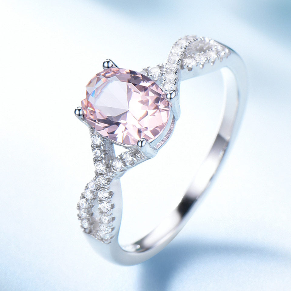 Sterling Silver Princess Pink Ring - Sissy Lux
