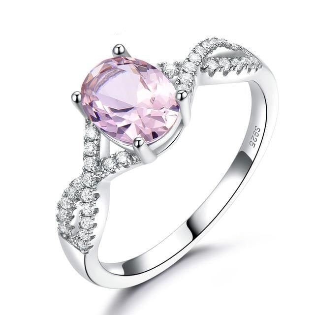 Sterling Silver Princess Pink Ring - Sissy Lux