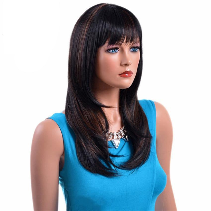 Long Straight Wig with Highlight - Sissy Lux
