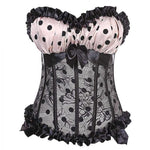 Load image into Gallery viewer, Sissy Corset - Dots &amp; Ruffles - Sissy Lux
