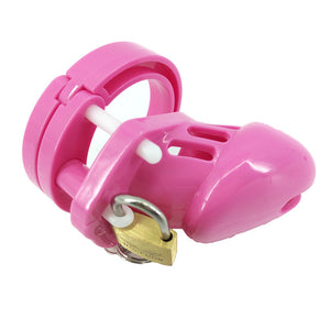Bimbo Sissy Pink Chastity Cage - Sissy Lux