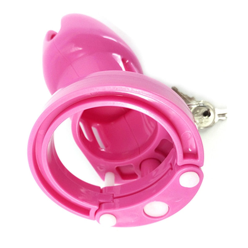 Bimbo Sissy Pink Chastity Cage - Sissy Lux