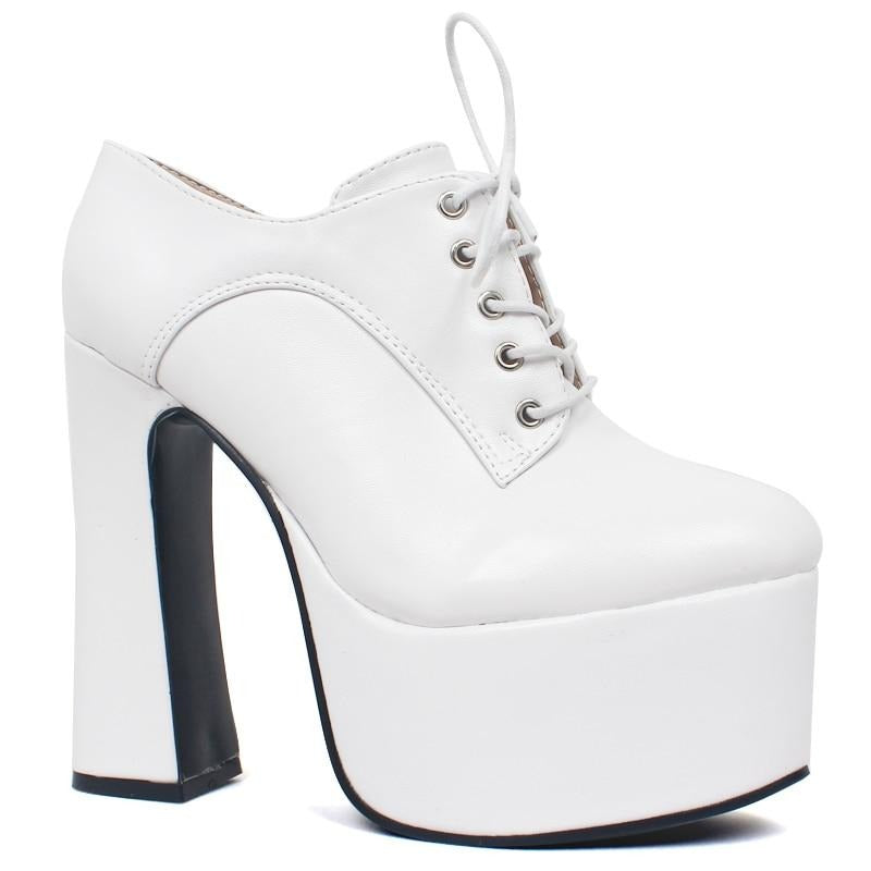 Chunky Block Heel Platform Shoes - Sissy Lux