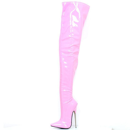 18cm Sexy Stretch Thigh High Boots - Sissy Lux