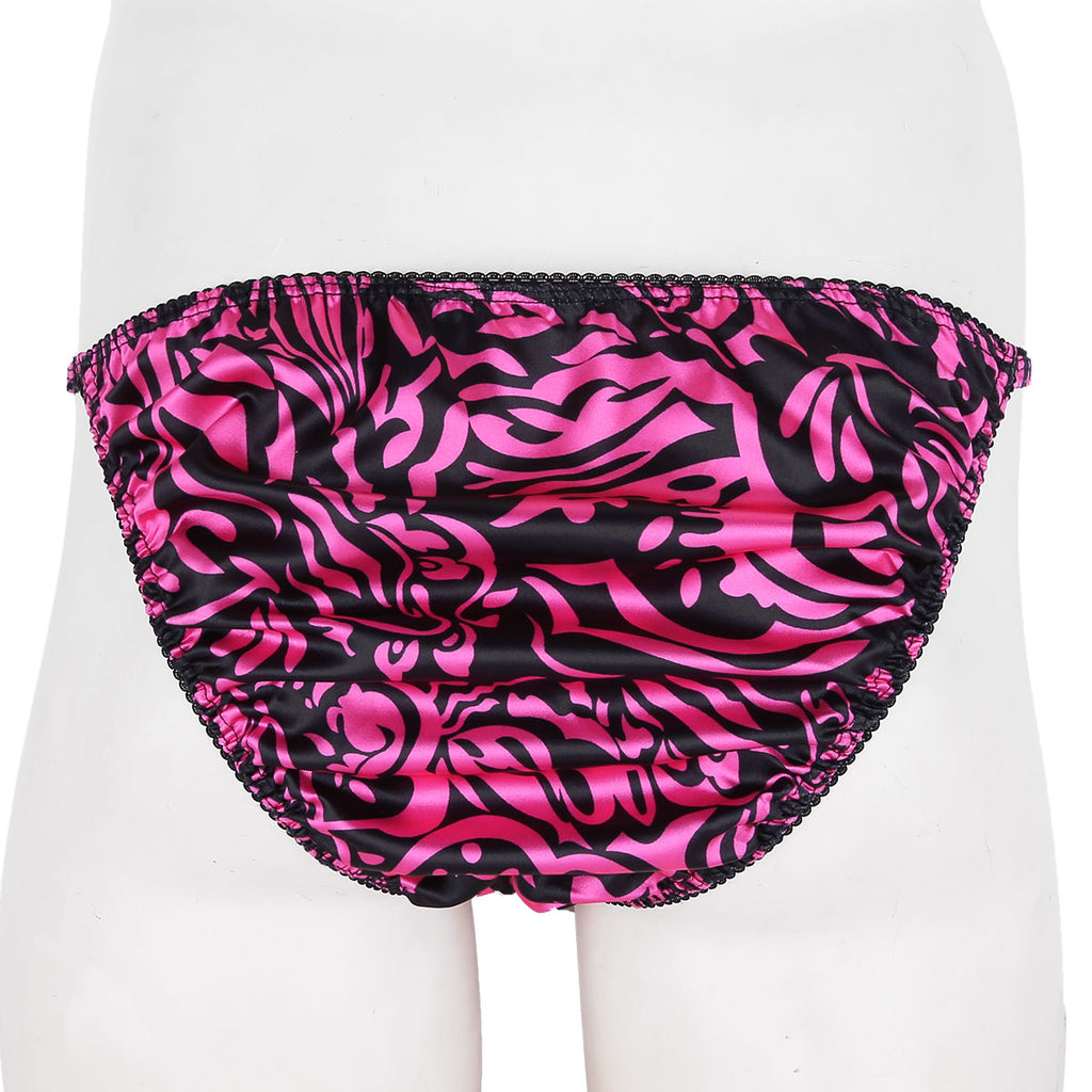 Floral Print Satin Sissy Panties - Sissy Lux