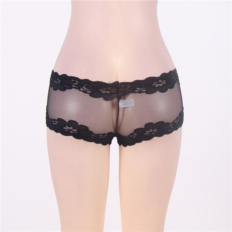 Floral Lace Mesh Panties - Sissy Lux
