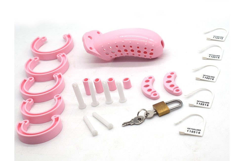 Porous Sissy Cock Cage With 5 Size Rings - Sissy Lux