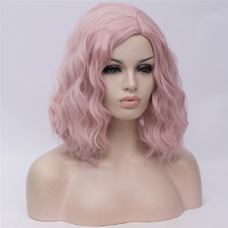 Pink Short Curly Wig - Sissy Lux