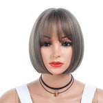 Load image into Gallery viewer, Short Bob Wig with Bangs - Sissy Lux
