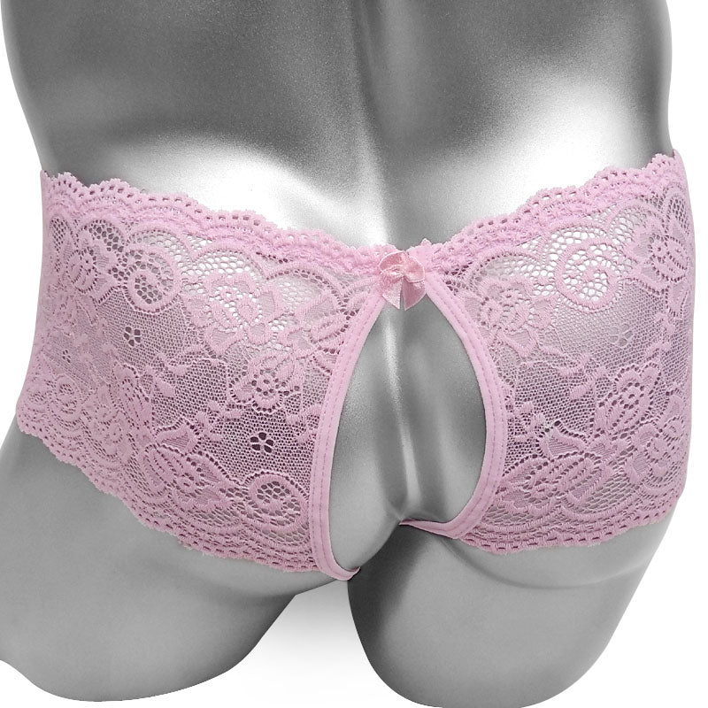 Lace Open Crotch Sissy Panties - Sissy Lux